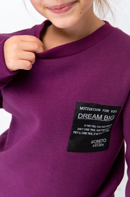 Теплый костюм для девочки из футера с начесом Bonito  фото 13