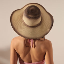 Шляпа женская MINAKU, бежевый, тёмно-коричневый, размер 58