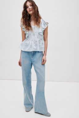 Frill-trimmed cotton top - H&m фото 4