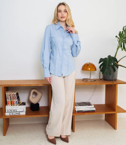 Рубашка #КТ3696, голубой - Dommod фото 4