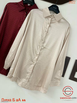 Рубашка нарядная оверсайз со стразами - Bruno фото 7