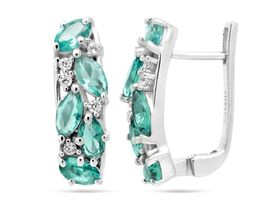 Серьги, лондон топаз кварц, Селина