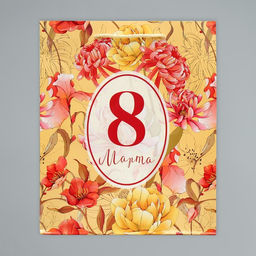 Цена за 2 шт. Пакет подарочный ламинированный, упаковка, 8 марта, ML 21?25?8 см