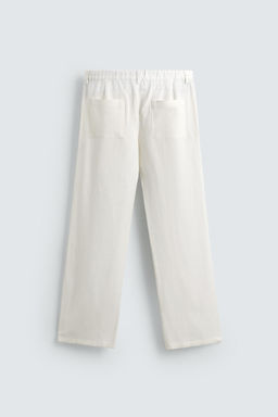 PANTAL?N RELAXED FIT VISCOSA - C??AMO / Blanco roto - Zara фото 7