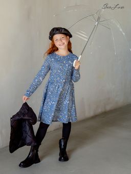Платье Эля синие листья - Sovalina фото 3