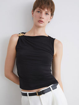 Kay?k Yaka B?zg?l? Bluz