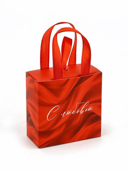 Цена за 5 шт. Коробка-пакет под бижутерию «С любовью», 7.5×7.5×3.5 см