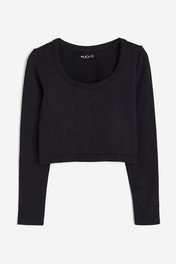 Top de deporte cropped seamless en DryMove - H&m фото 4