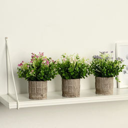 Искусственный цветок в горшке Фиалка химера, 8?17 см, МИКС