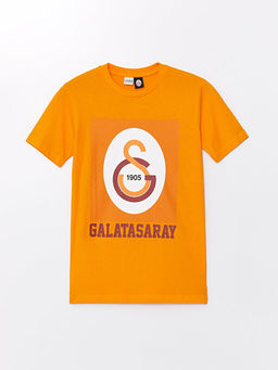 Bisiklet Yaka Galatasaray Bask?l? K?sa Kollu Erkek ?ocuk Ti??rt