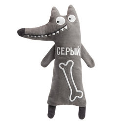 Игрушка для собак мягкая "Волк серый", 150мм/190мм