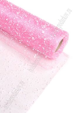 Сетка-снег 50 см*4,5 ярд (SF-2104) светло-розовый №3