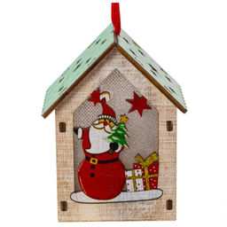 Изделие декоративное подвесное "Домик" с подсветкой, L7 W5 H9,5 см, 2в.