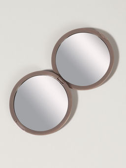 Зеркало складное «Волны», d=7.5 см, с увеличением х2, матовое, бежевое