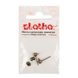 Zlatka Швензы гвоздики DC-075 15 х 6 мм 5 х 2 шт №04 под золото  фото 3