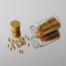 Набор баночек для хранения бисера, d=2×4 см, 25 шт., в контейнере, 11×11×5 см