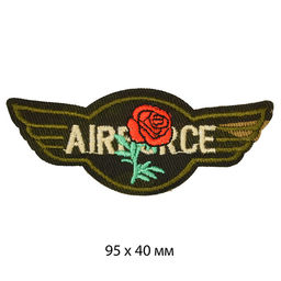 Термоаппликации  арт.TBY.A04 Airforce и Роза 95х40 мм уп.10 шт