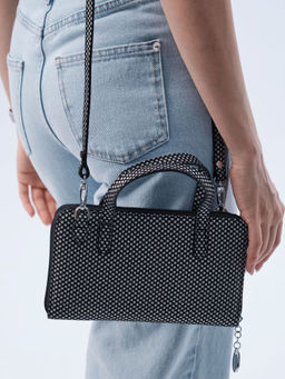 Сумка кожаная Azaro 30850 черный-звезды