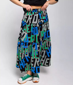 Юбка #КТ228-1, сине-зелёный