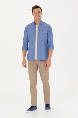 Мужская базовая рубашка Saks с длинным рукавом Неожиданная скидка в корзине - U.s. polo assn фото 4