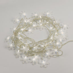 ULD-S0700-050/DTA WHITE IP20 SNOWFLAKES-2 Гирлянда светодиодная с контроллером Снежинки-2, 50 светодиодов, 7 м, белая, IP20,провод прозрачный
