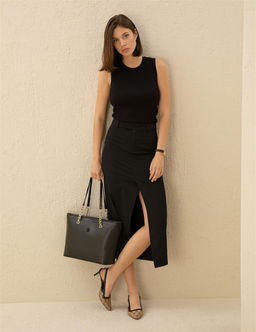 Siyah Ex. Slim Fit Triko Bluz - Pierre cardin фото 4