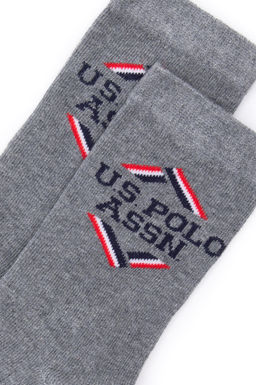 Носки серого меланжа для мальчика Неожиданная скидка в корзине - U.s. polo assn фото 2