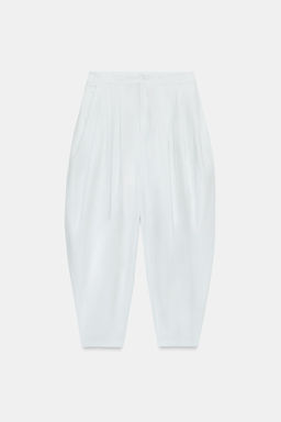 PANTALON VOLUMEN PLIEGUES / Gris azul - Zara фото 6