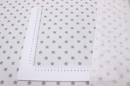 Поплин Мелкие серые звезды, СОРТ2, ш.1.5м, хлопок-100%, 115гр/м.кв#008001 - Купава фото 3