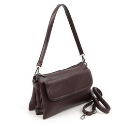 Женская сумка через плечо из эко кожи с пятью отделениями 23/30 Коричневый