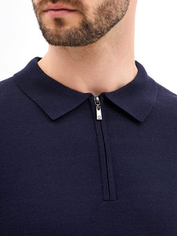 Джемпер мужской с воротником поло GREG G129-AN231909А (т. синий) фото 2