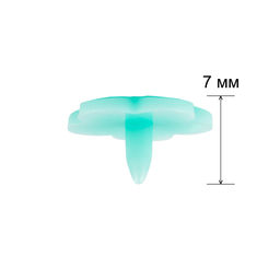 Кнопка Micron POM-12 FL Кнопки пластиковые пластик d 12 мм 15 шт. № 011 бирюза