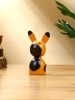 Набор сувенирный Зайки, h=14 см, h=13 см, h=10 см, дерево, рыжий