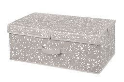 Короб складной для хранения 50*30*20 см Белая веточка на сером + 2 крышки на липучках + ручка - Elan gallery фото 6