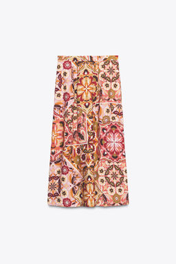 PRINTED RUSTIC MIDI SKIRT - Zara фото 7