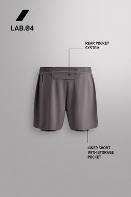 PANTALONES CORTOS RUNNING 2 EN 1 / Morado