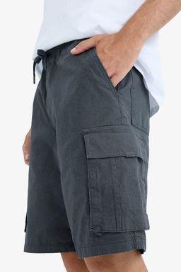 Kargo Fit Gabardin Bermuda _ort - Defacto фото 6