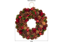 Новогоднее украшение венок 34*34*8 см Санта круг - Elan gallery фото 6