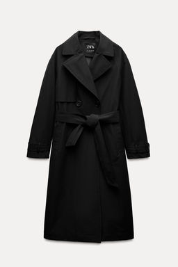 WATER-REPELLENT MIDI TRENCH COAT WITH BELT - Zara фото 11