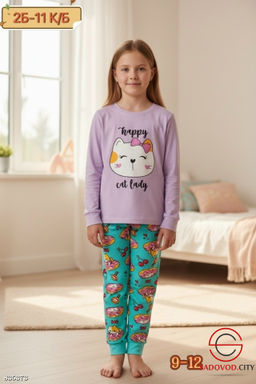Пижама с рисунком для девочки