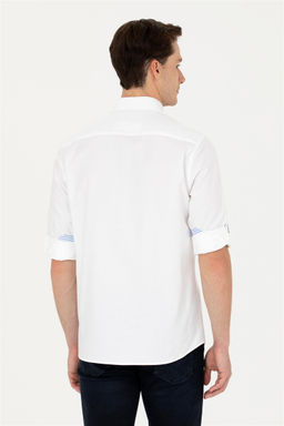 U. S. Polo Assn Мужская белая рубашка с длинным рукавом - U.s. polo assn фото 12