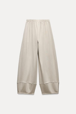 HEAVY COTTON BALLOON FIT TROUSERS - Zara фото 3