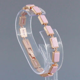 Браслет Канти из розовой керамики покрытие под золото - Agat77 фото 2