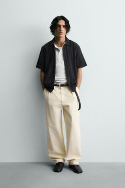 CAMISA ESTRUCTURA LAVADA / Negro