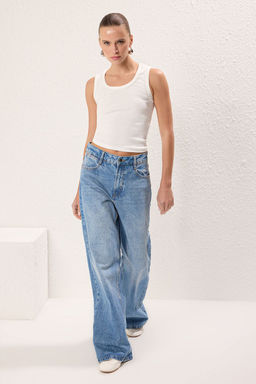 Antrasit Havuz Yaka S?f?r Kol Vucuda Oturan Fitilli Esnek Orme Bluz TWOSS25BZ00289 - Trendyolmilla фото 6