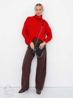 Сумка женская кожаная 6010-2L coffee Polina&Eiterou