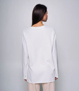 Лонгслив #КТ8151, белый