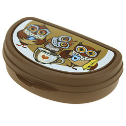 Контейнер-бутербродница пластмассовый Деко 10х15х4см, совы (Россия)