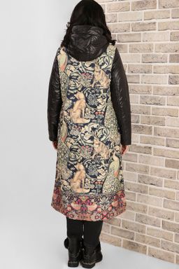 Пальто с рисунком на спине - Almond фото 3