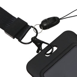 Цена за 2 шт. Бейдж-карман вертикальный пластиковый, внешний 110×68 мм, внутренний 85×54 мм, лента 80×2 см, чёрный.